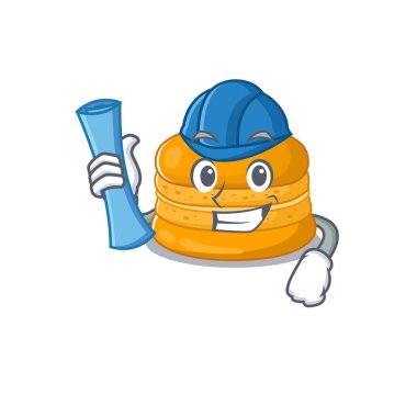 Mavi ve mavi başlıklı turuncu makaronun gülümseyen mimarı.