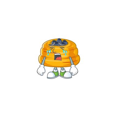 Kataifi çizgi film karakter tasarımının ağlayan yüzü