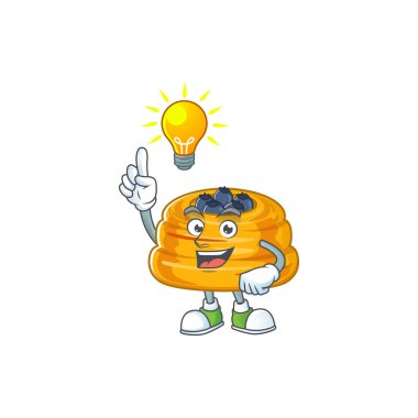 Kataifi maskot karakter tasarımı ve şirin bir jesti.