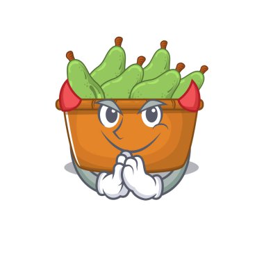 Şeytan çizgi filminde armut meyve kutusu resmi.