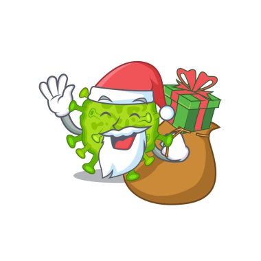 Akıllı Tesisatçı Virüs Corona hücresi çizgi film karakteri tasarımında. Vektör illüstrasyonu