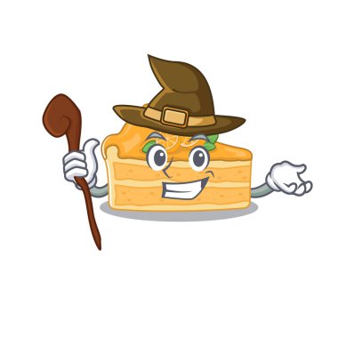 Şirin ve sinsi Cadı Cheesecake turuncu çizgi film tasarımı tarzı