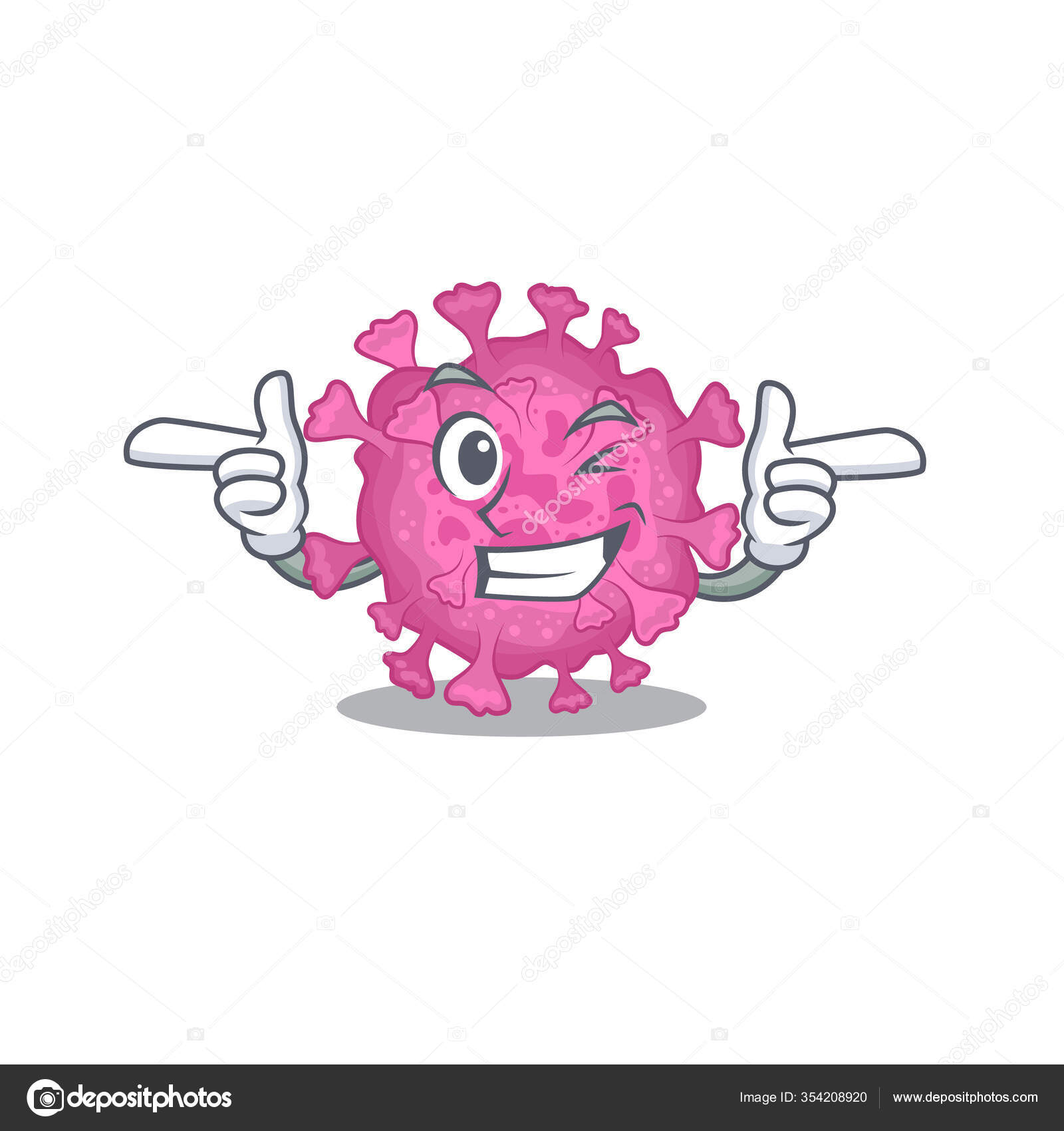 Вирус Smiley Corona Органический Мультфильм Стиль Дизайна С.