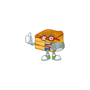 Denetleyici kullanarak yetenekli baklava oyun maskotu tasarımı