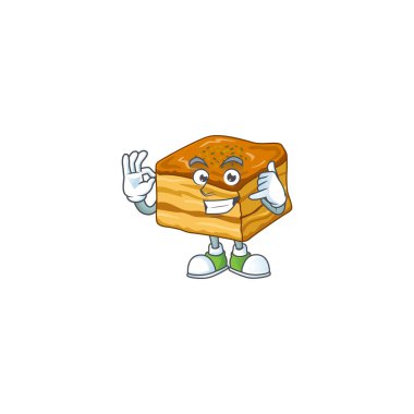 Bana komik jest diyebilirsin. Baklava maskot çizgi film tasarımı.