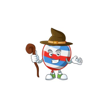 sweet and tricky Witch independence day balloon cartoon character