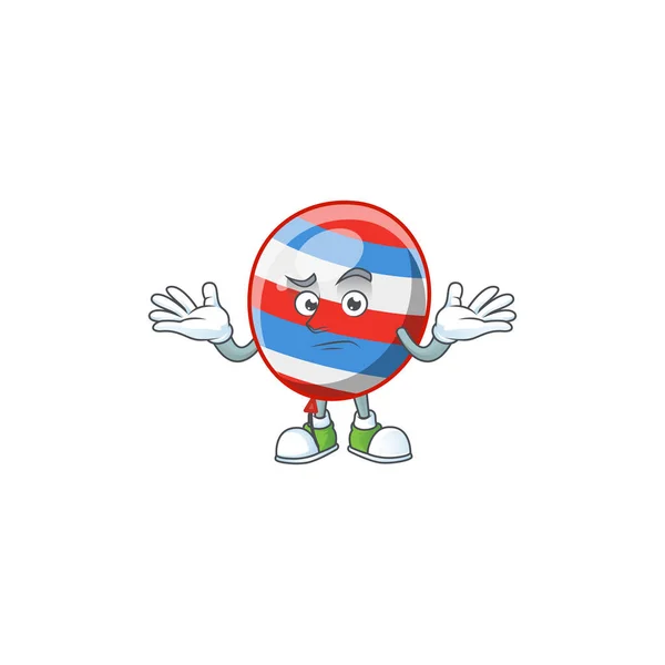 A picture of smirking independence day balloon cartoon character design style — Stockový vektor