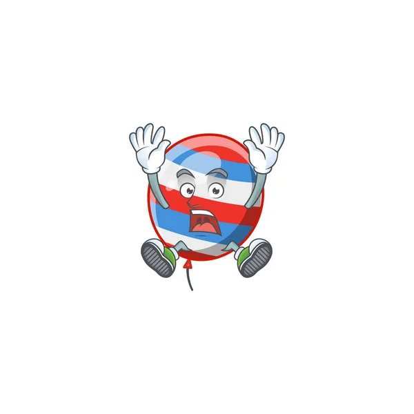 A stunning independence day balloon cartoon character with happy face — Stockový vektor