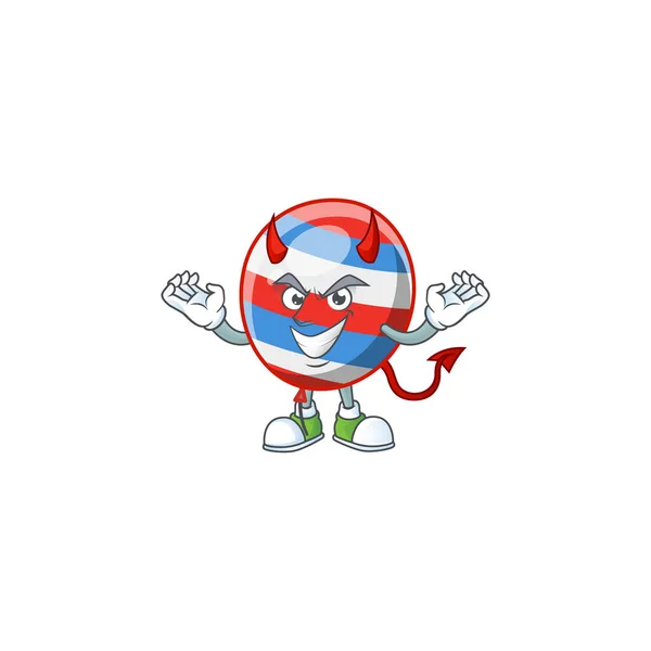 Cartoon picture of independence day balloon in devil cartoon character design — Stockový vektor