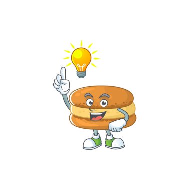 Çikolatalı kurabiye maskot karakter tasarımı ve şirin bir jesti var.