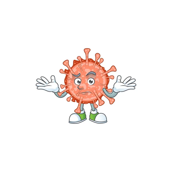 Sebuah gambar seringai bulbul coronavirus gaya desain karakter kartun - Stok Vektor