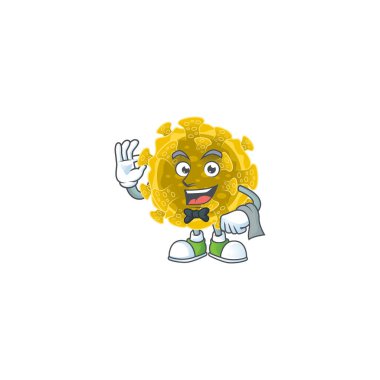 Restoranda çalışan bulaşıcı bir Coronavirüs garsonu.