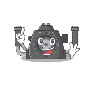 Maskot karakteri tarzında bir parmak su altı kamerası.