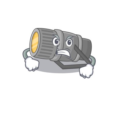 Kızgın yüzlü sualtı feneri çizgi film karakteri tasarımı