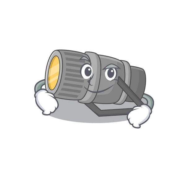 Смішний підводний ліхтарик талісман, що показує впевнений жест — стоковий вектор