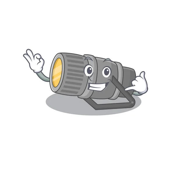 Подводный фонарик талисман рисунок, показывающий Позвони мне жест — стоковый вектор