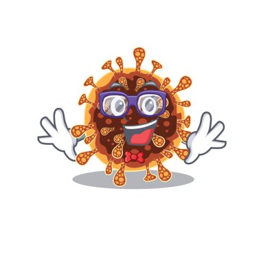 Süper Komik İnek Gamma Coronavirus çizgi film karakteri tasarımı