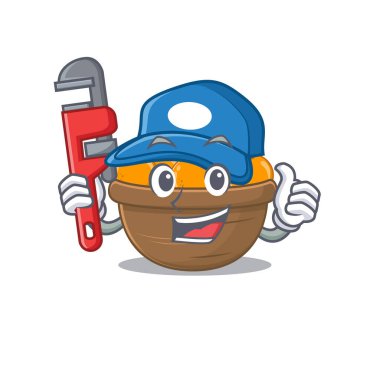 Çizgi film karakteri tasarımı üzerine Akıllı Tesisatçı portakal sepeti