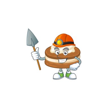 White Cream Alfajor çizgi film tasarım konseptinde çalışan harika bir madenci.