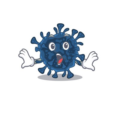 Decacovirus 'un çizgi film karakteri şaşırtıcı bir jest yapıyor.