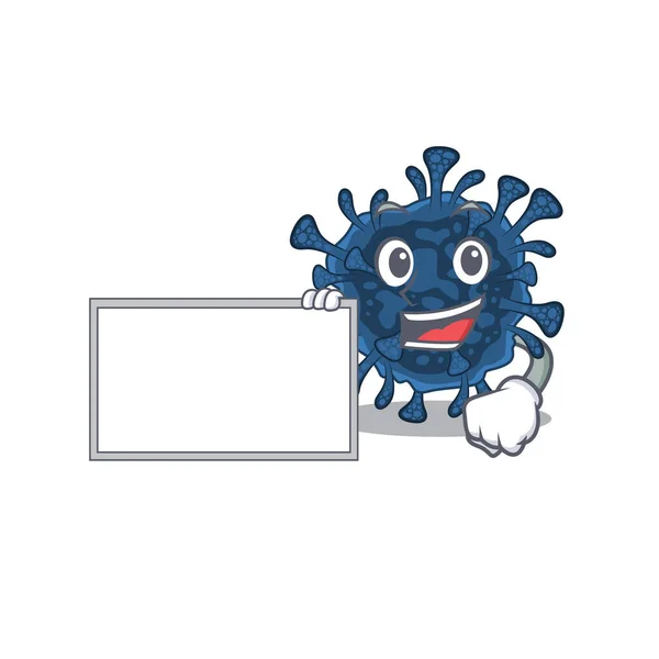 Decacovirus con cartone animato stile disegno della mascotte — Vettoriale Stock