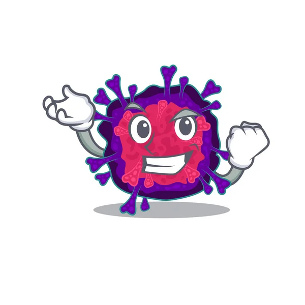 Nyctacovirus estilo personaje de dibujos animados con cara feliz — Vector de stock