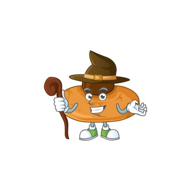 Tatlı ve kurnaz cadı öpücüklü kurabiye çizgi film karakteri