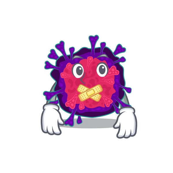 Nyctacovirus mascot 만화 캐릭터 디자인 과 묵묵 한 몸짓 — 스톡 벡터