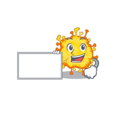 Çizgi film maskot tasarım tarzıyla Minacovirüs
