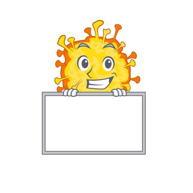 Smiley minacovirus çizgi film karakteri stili tahta getirin