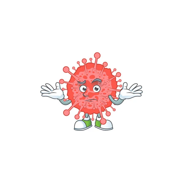 Una Imagen Sonriente Coronavirus Desastre Caricatura Estilo Diseño Personajes Ilustración — Vector de stock