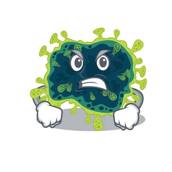 Diseño de personajes de dibujos animados beta coronavirus con la cara enojada — Archivo Imágenes Vectoriales
