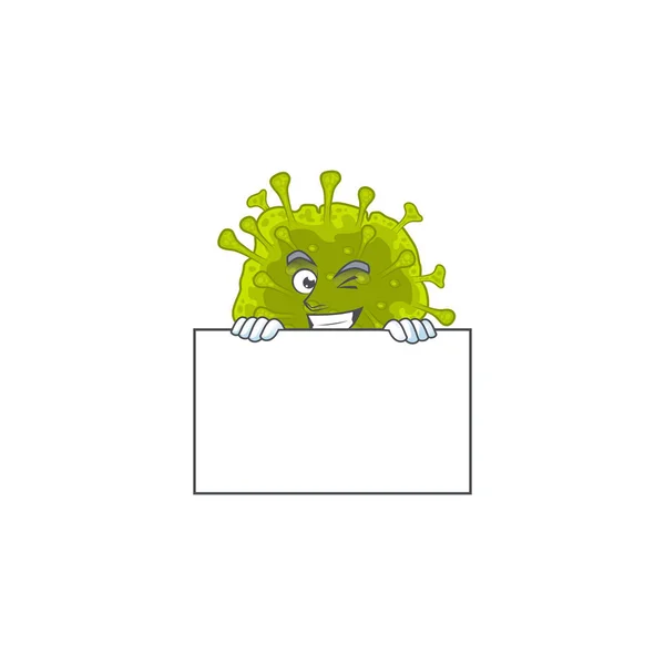Joyeux Coronavirus Propagation Personnage Dessin Animé Une Planche Illustration Vectorielle — Image vectorielle