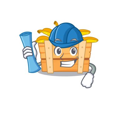 Muz meyve kutusunun gülümseyen mimarı mavi iz ve mavi miğfer.