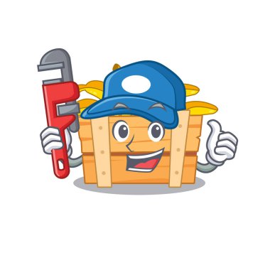 Akıllı Tesisatçı çizgi film karakteri tasarımı üzerine muz kutusu