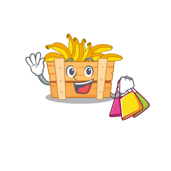 Smiley Eis Bananenrollen Cartoon Design Stil Mit Augenzwinkern