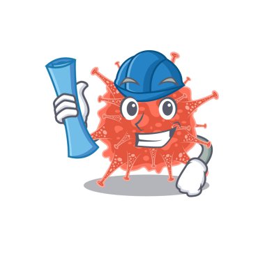 Ortokoronavirinae 'nin gülümseyen mimarı mavi iz ve mavi miğfere sahip.