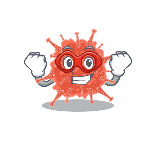 Obraz ortokoronavirinae w postaci kreskówki Super bohatera — Wektor stockowy