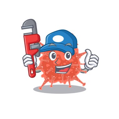 Akıllı Plumber ortocoronavirinae çizgi film karakteri tasarımı üzerine