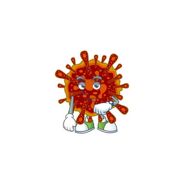 Ölümcül koronvirüsünün bir karikatür simgesi.
