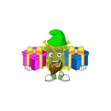 Küresel koronavirüs salgınının komik yüz çizimi.