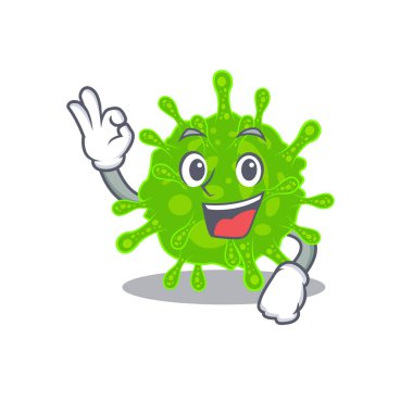 Flaviridae çizgi film karakteri tasarımı bir jest yapıyor.