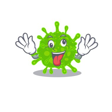 Çılgın bir yüz flaviridae maskotu tasarımı.