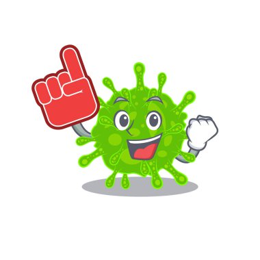Flaviridae maskot stili köpük parmaklı