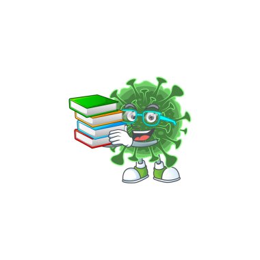 Wuhan Coronavirus çizgi film dizaynı için çok çalışan bir öğrenci.