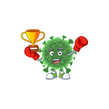 Maskot tasarımlı Wuhan Coronavirus 'un mutlu yüzü