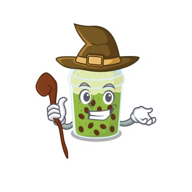 Şirin ve sinsi cadı baloncuk çay çizgi film tasarımı tarzı