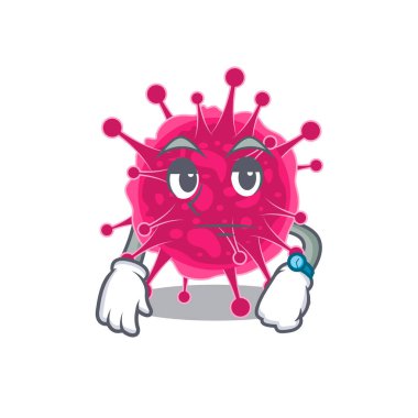 Pikornaviridae 'nin maskot tasarımı bekleme hareketi gösteriyor