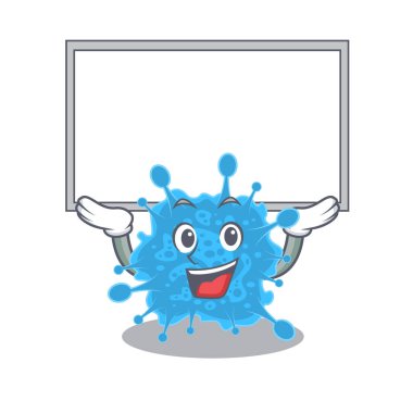 Andecovirus 'un maskot tasarımı bir tahtayı kaldırır