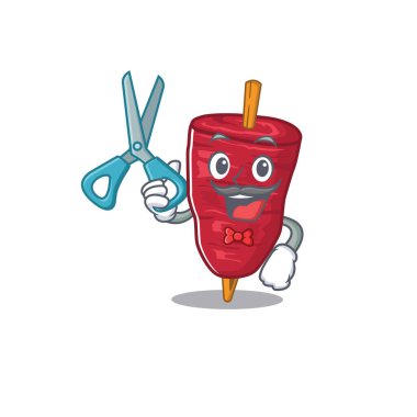 Berberli spor yapan kebap çizgi film karakteri tasarımı